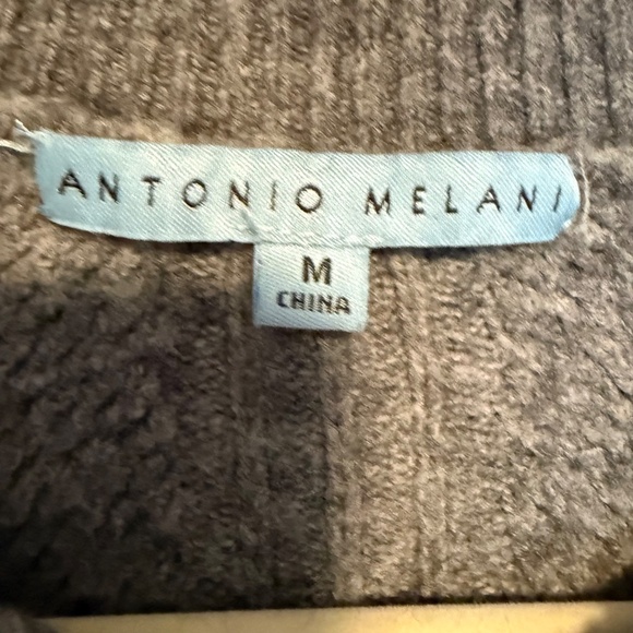 Antonio Melani Gray Peplum Wool Alpaca Blend Sweater Bell Sleeves Size Medium - Picture 9 of 10